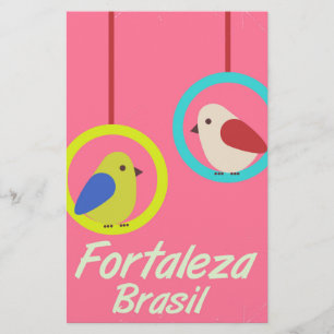 Papelería Cartel de viaje vintage de Fortaleza Brasil