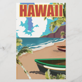 Papelería Cartel de viaje vintage de Hawái