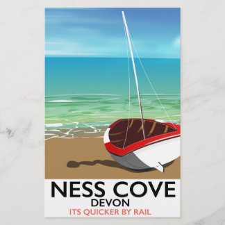 Papelería Cartel de viaje vintage de Ness Cover Devon