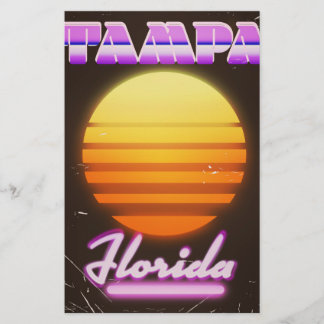 Papelería Cartel de viaje vintage de Tampa Florida años 80