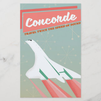 Papelería Cartel de viaje vintage del Concorde