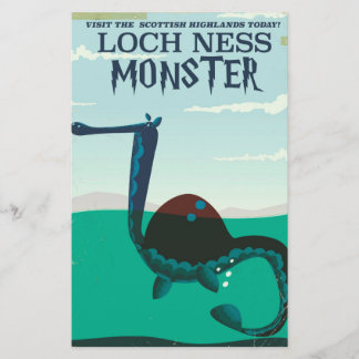 Papelería Cartel divertido del Monstruo del Lago Ness