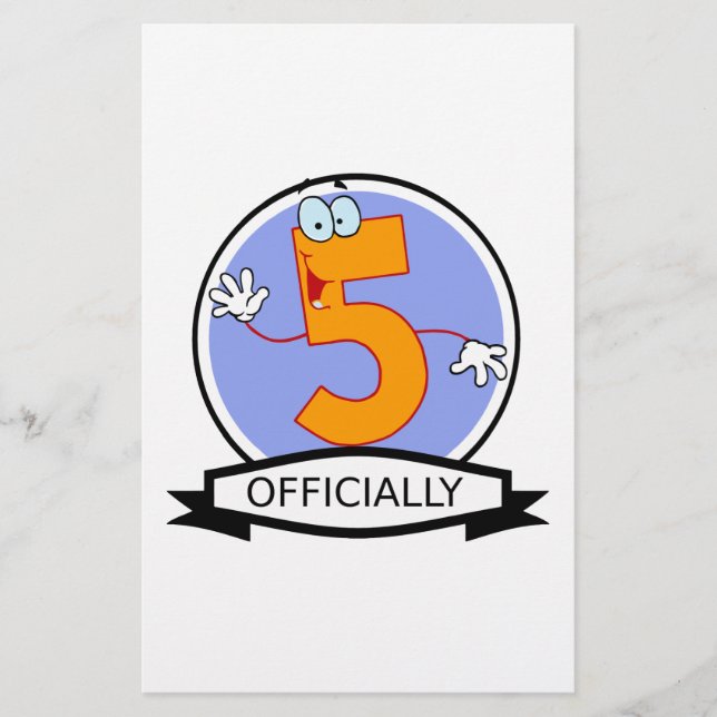 Papelería Cartel oficial de 5 cumpleaños (Anverso)