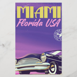 Papelería Cartel vintage de Miami Florida EE. UU.