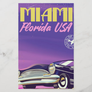 Papelería Cartel vintage de Miami Florida EE. UU.