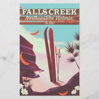 Papelería Cartero Falls, Australia noreste Póster de esquí,