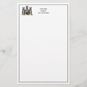 Papelería Castillo heráldico vintage Emblem Coatof Arms Escu
