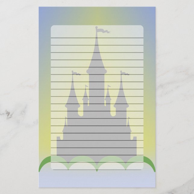 Papelería Castillo soñador diurno en el cielo soleado de las (Anverso)