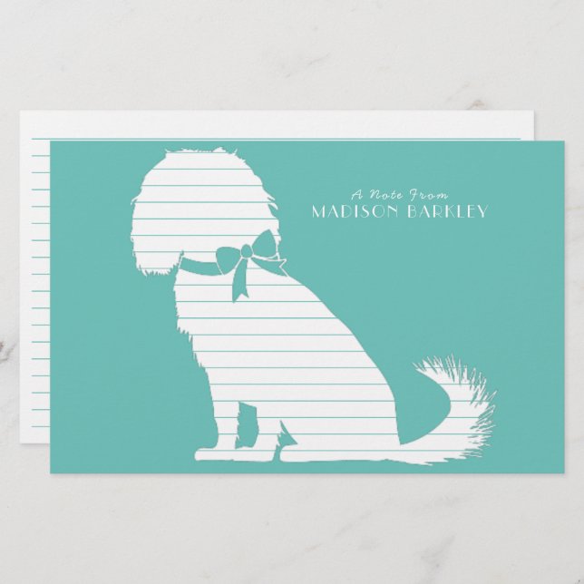 Papelería Cavalier King Charles Spaniel Dog Puppy (Anverso / Reverso)