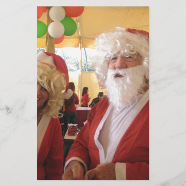 Papelería Celebración de los Navidades de Santa y Claus - Fe (Anverso)