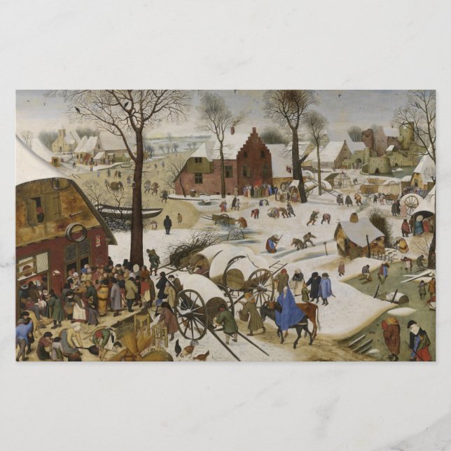 Papelería Censo en Belén (por Pieter Bruegel) (Anverso)