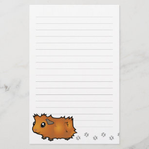 Papelería Cerdo de Guinea de Dibujos Animados (desgreñado)