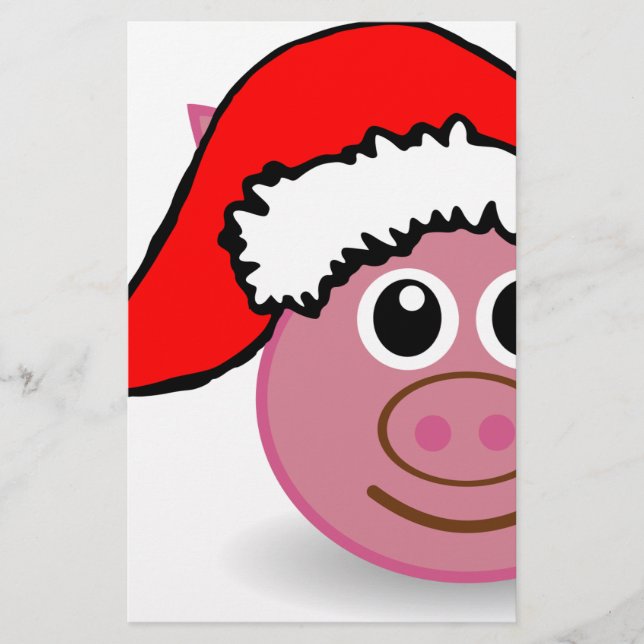 Papelería cerdo navidad (Anverso)
