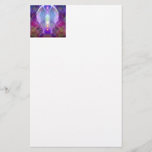 Papelería chakra, ángel, sanador, sanación de dios, ángeles, (Anverso)