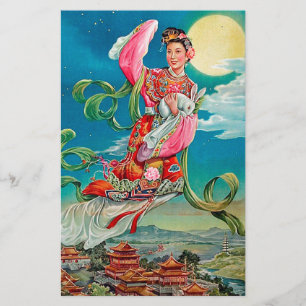 Papelería Chang'e 嫦 娥 volando a la diosa lunar china