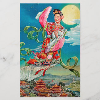 Papelería Chang'e 嫦 娥 volando a la diosa lunar china