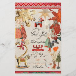 Papelería Charming Scandinavian Folk Christmas Wallpaper – V