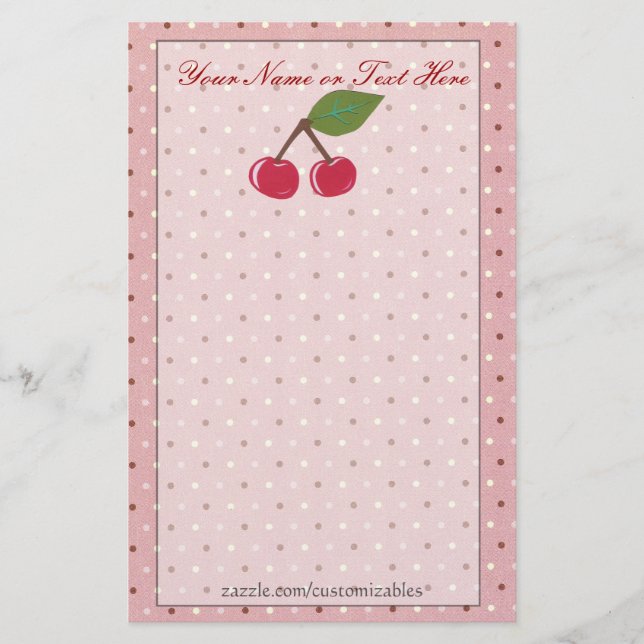 Papelería Cherries Stationery (Anverso)
