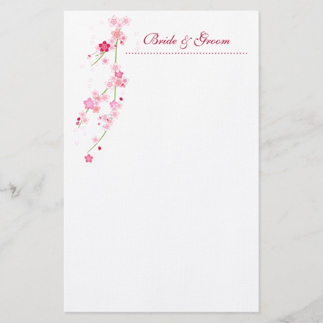 Papelería Cherry Blossom Boda Stationery (Anverso)