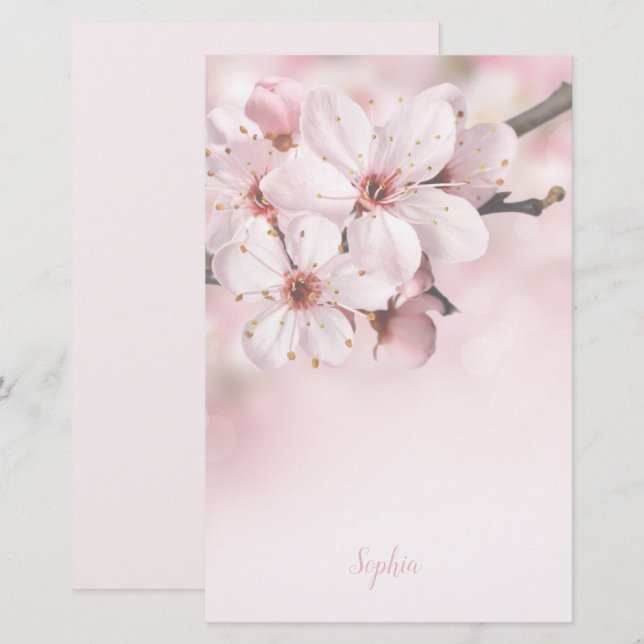 Papelería Cherry Blossom Note Pads (Anverso / Reverso)