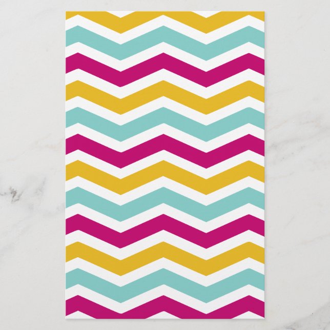 Papelería Chevron colorido (Anverso)