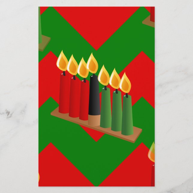 Papelería chevron kwanzaa (Anverso)