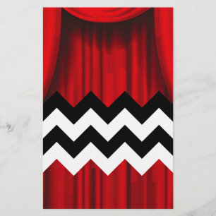 Papelería chevron negro lodge
