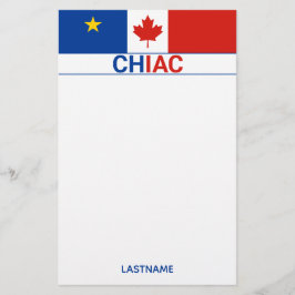 Papelería Chiac Acadian Bandera canadiense personalizada