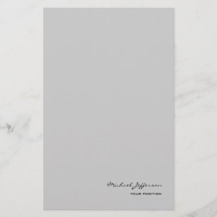 Papelería Chic Escritura Única Caligrafía Nombre Gris