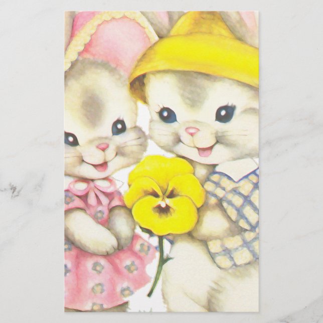 Papelería Chica conejo + niño (Anverso)