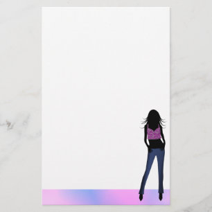 Papelería Chica de la moda en efectos de escritorio de los
