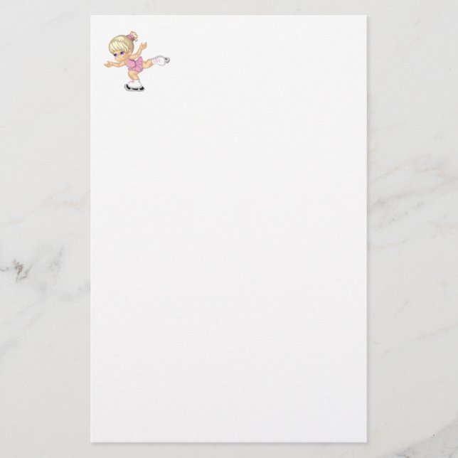 Papelería Chica de patinaje sobre hielo (Anverso)