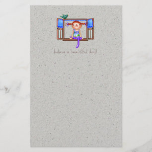 Papelería Chica en un arte del pixel del travesaño de la