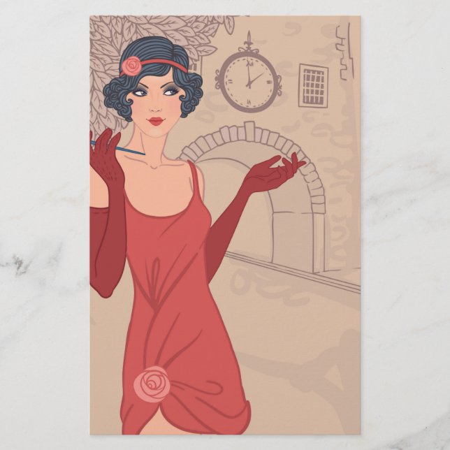 Papelería Chica ilustrado de la aleta (Anverso)