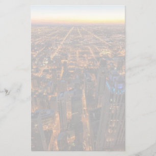 Papelería Chicago céntrica en la puesta del sol
