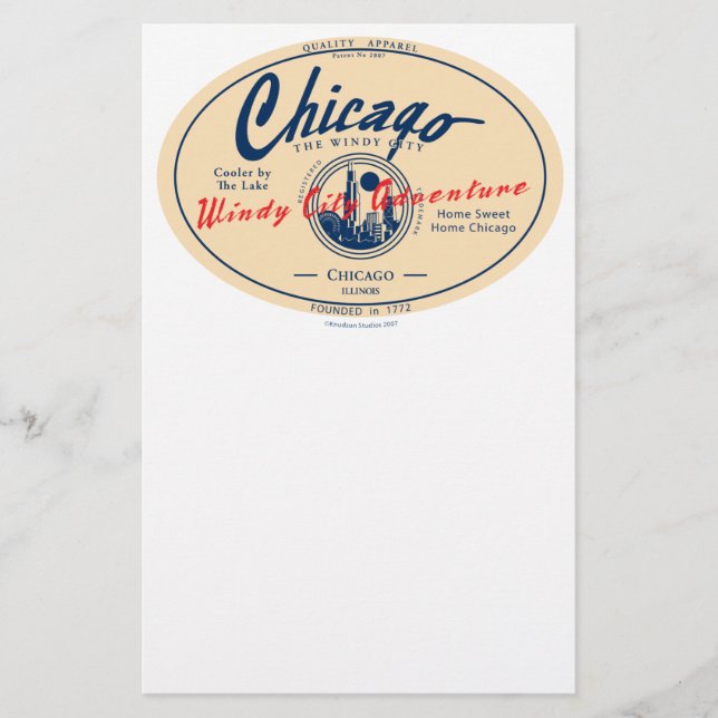 Papelería Chicago Windy City (Anverso)
