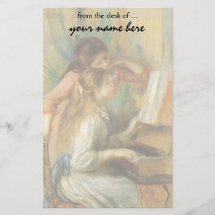 Papelería Chicas jóvenes en el piano de Pedro Renoir