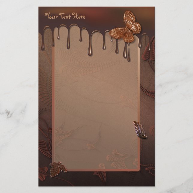 Papelería Chocolate de indulgencia dulce (Anverso)