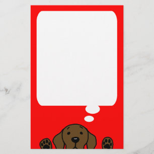 Papelería Chocolate Labrador que le mira