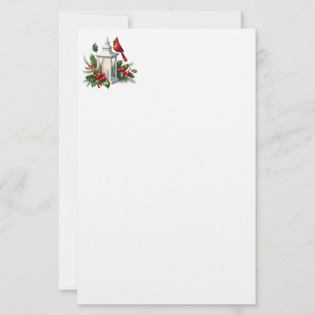 Papelería Christmas Holiday Stationery Paper (Anverso)
