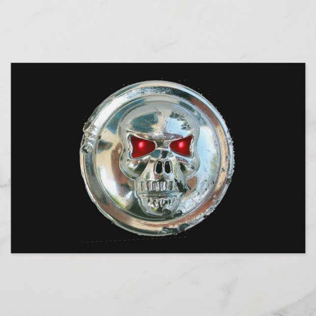 PAPELERÍA CHROME SKULL (Anverso)