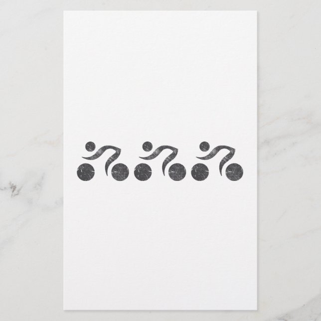 Papelería Ciclistas en gris (Anverso)