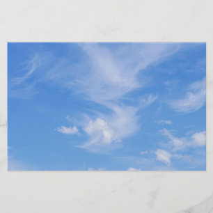 Papelería Cielo Azul Con Nubes Vestidas