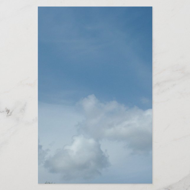 Papelería Cielo azul y nubes blancas. (Anverso)