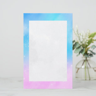 Papelería Cielo de gradiente rosa y azul pastel