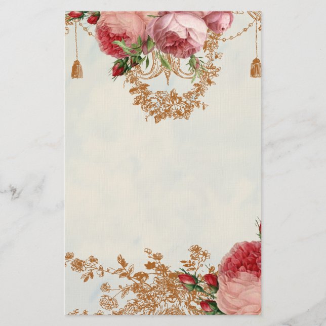 Papelería Cielo del verano de Blenheim Rose - personal (Anverso)