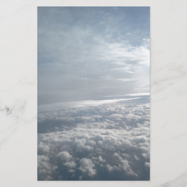 Papelería Cielo, vista aérea, bellas nubes (Anverso)