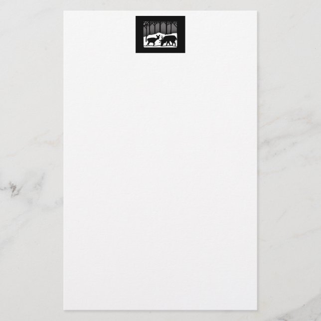 Papelería Ciervos de la nieve (Anverso)