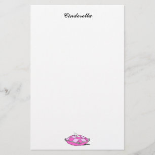 Papelería Cinderella Slipper Pink Pillow Personalizado Stati