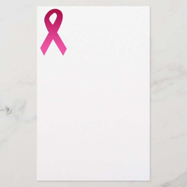 Papelería Cinta del rosa de la conciencia del cáncer de (Anverso)